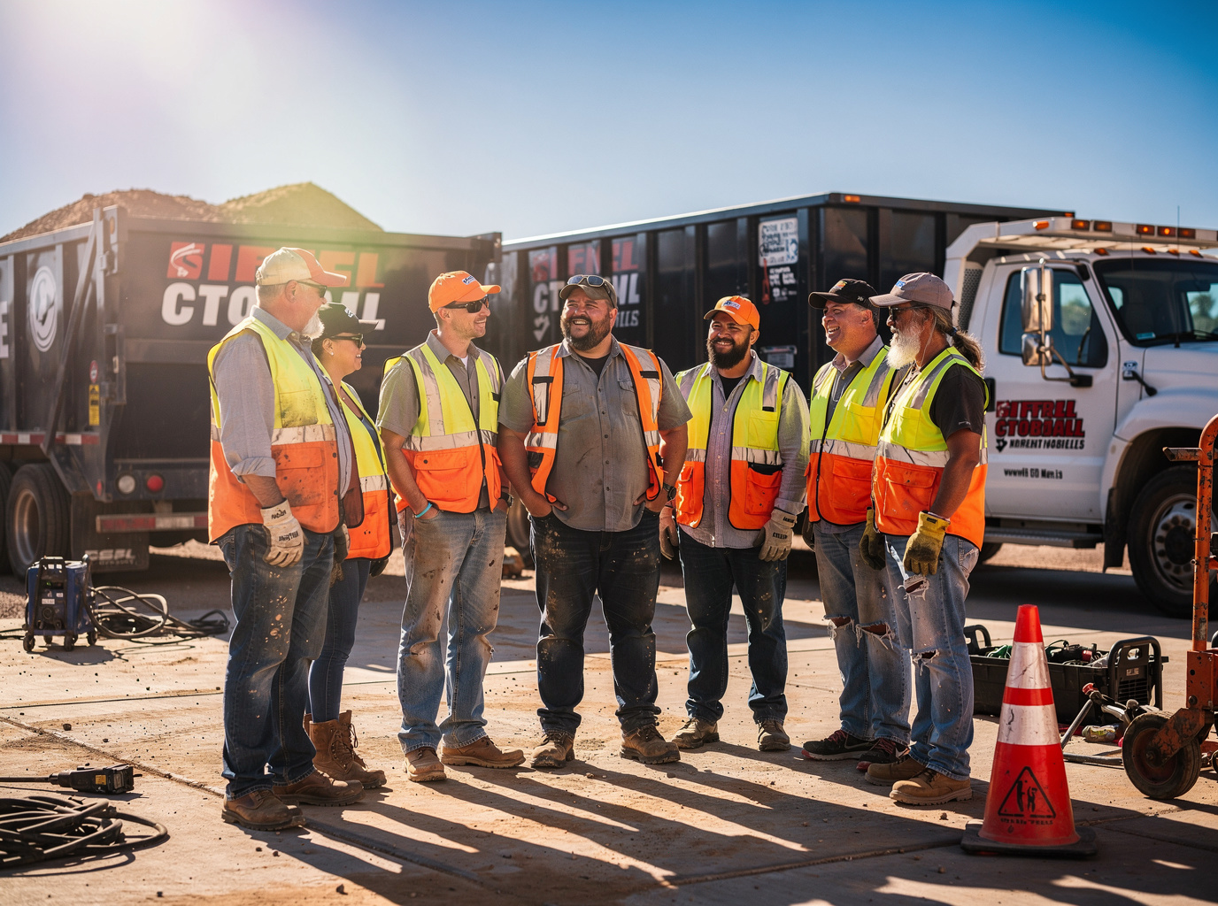 The Chandler Dumpster Renta lpros team at work in Chandler